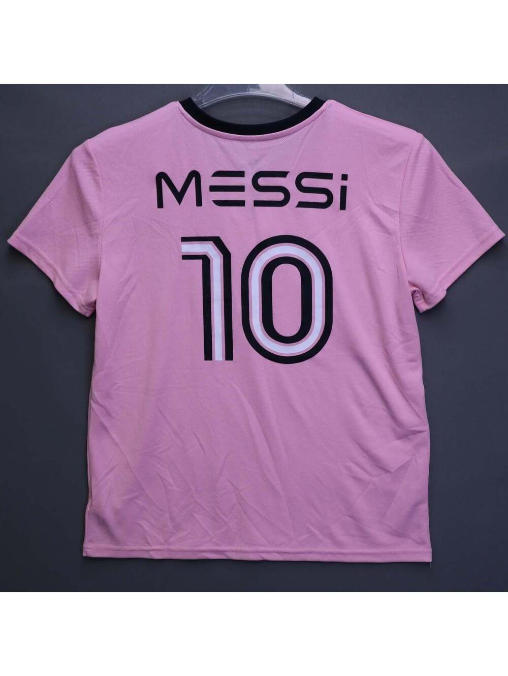 Lionel Messi Collection #10 Pink Inter Miami Style Soccer Jersey & Shorts Set L - Picture 4 of 9